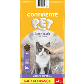 Ra&ccedil;&atilde;o para Gato Adulto Esterilizado Salm&atilde;o Continente Pet