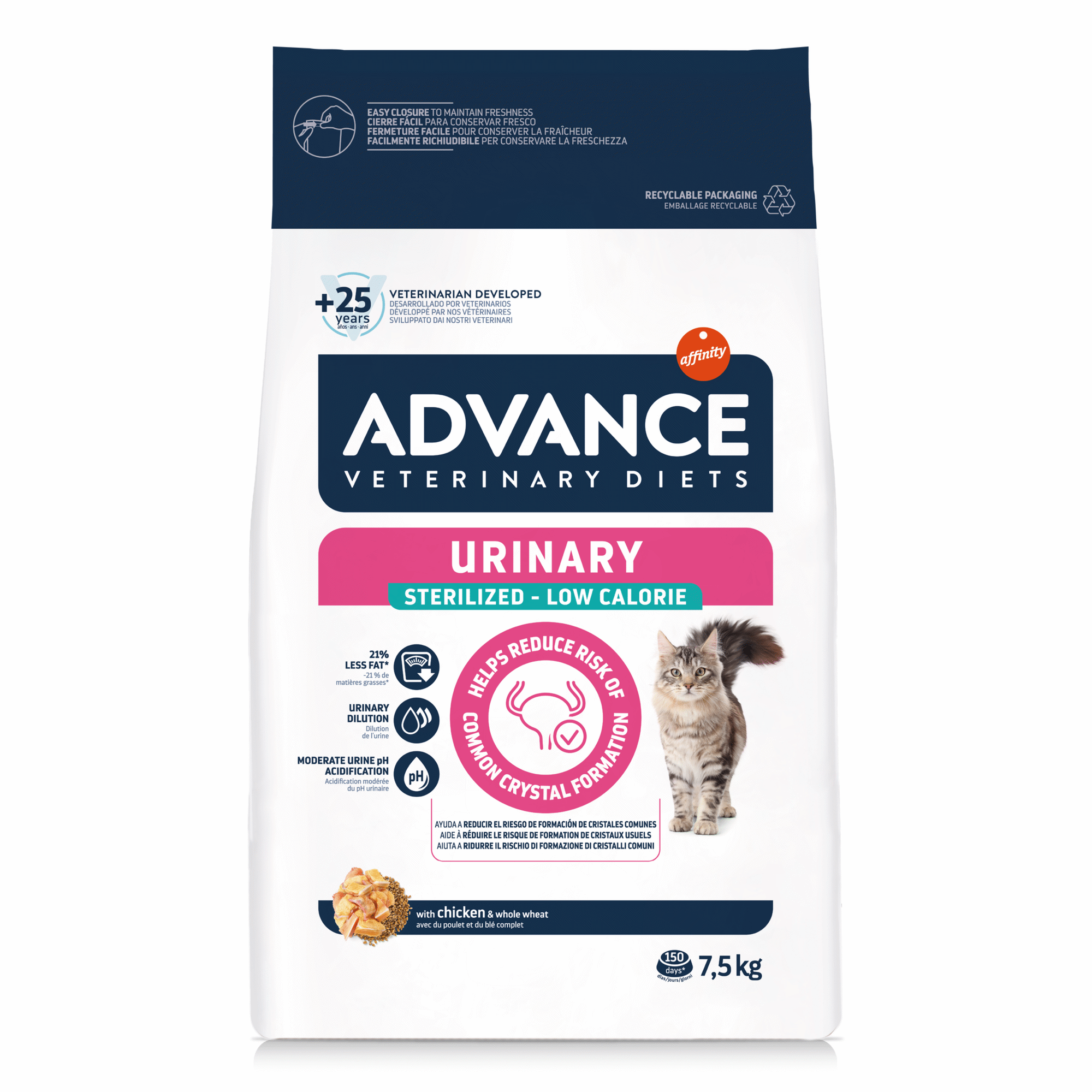 Ração para Gato Adulto Esterilizado Urinary Low Calorie