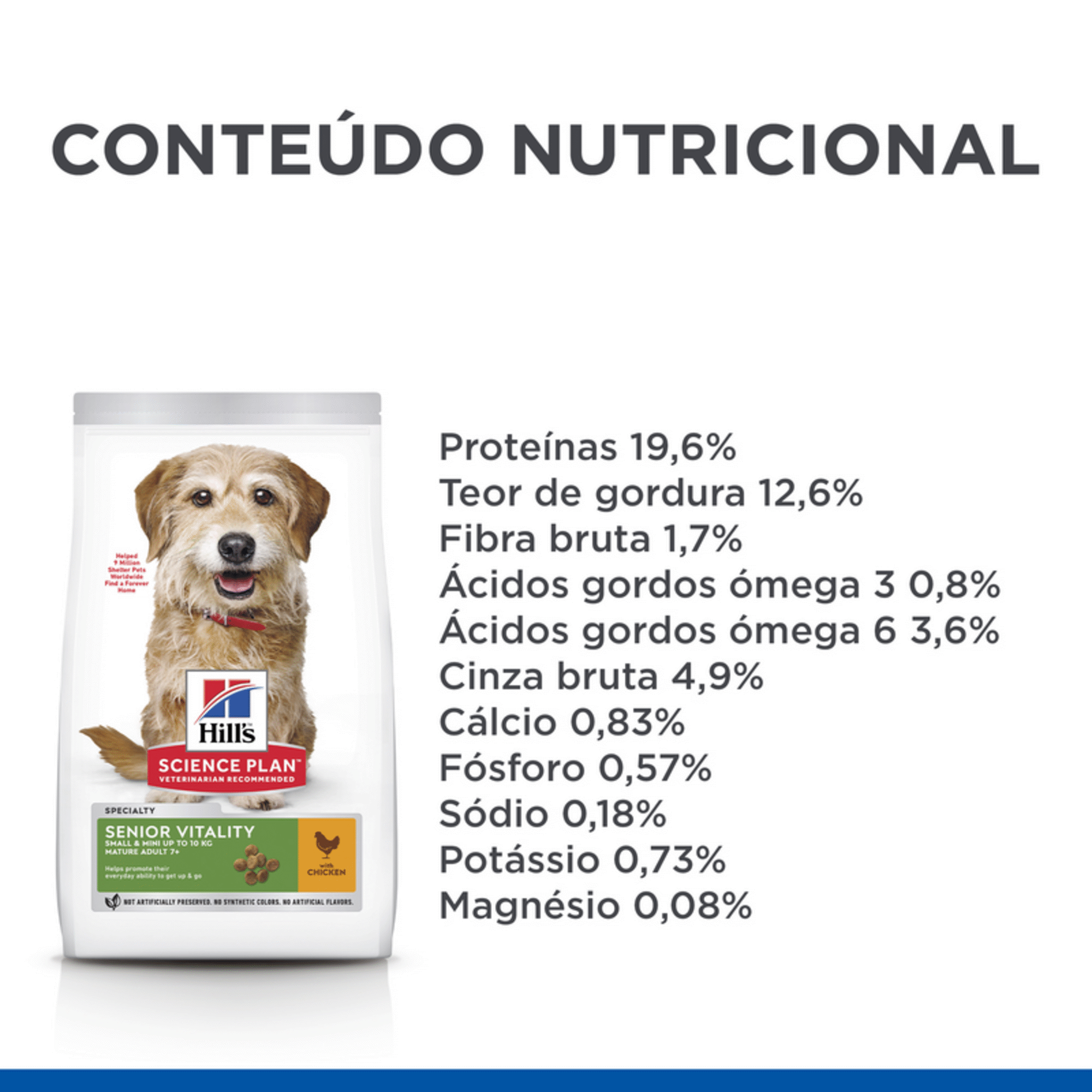 Ração para Cão Adulto 7+ Science Plan Vitality Frango Ração para Cão Adulto 7+ Science Plan Vitality Frango