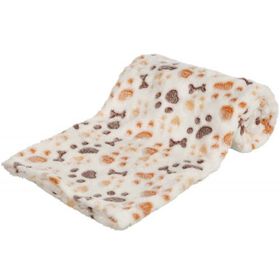 Manta Lingo Branco e Bege 75x50 cm