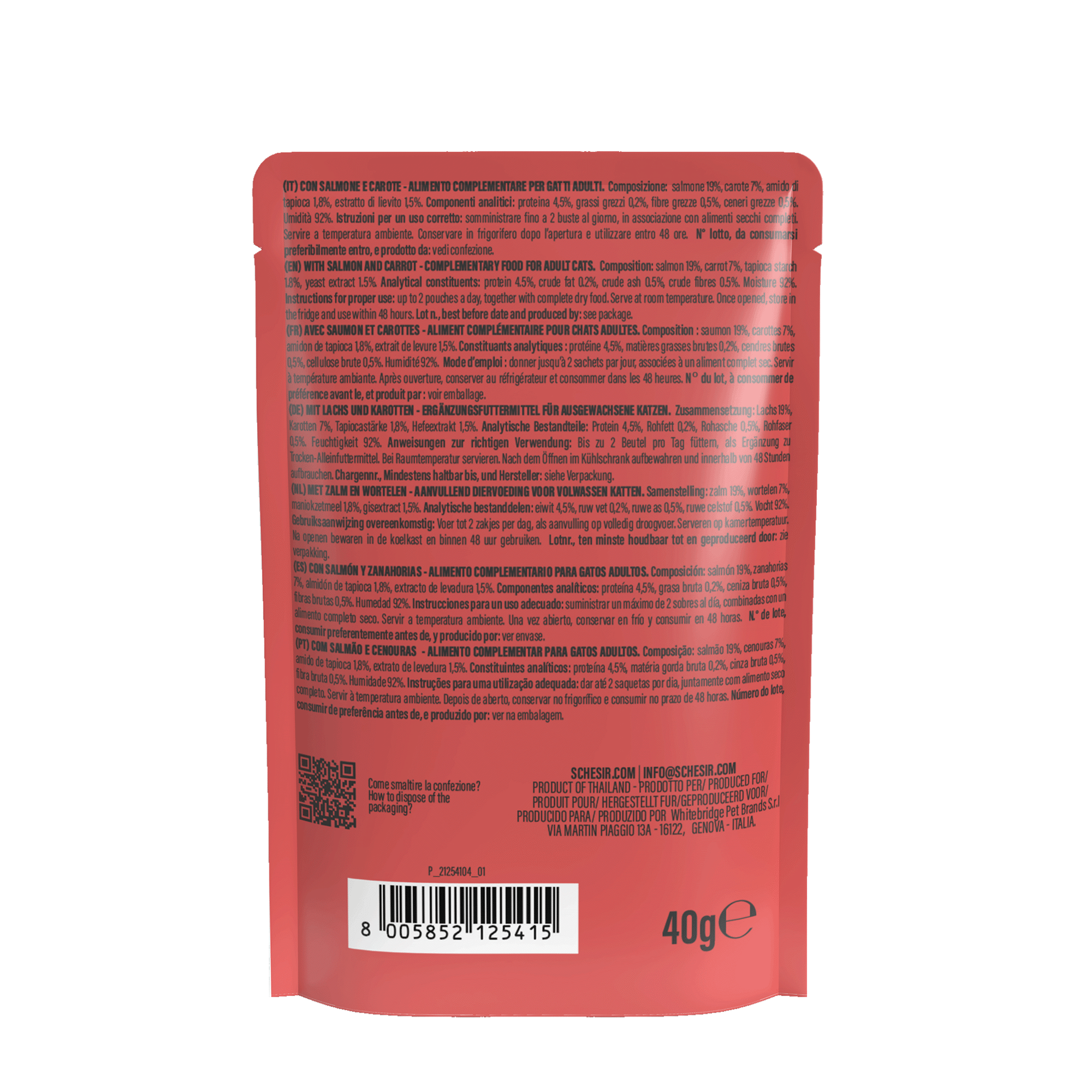 Comida H&uacute;mida para Gato Adulto Sopa Salm&atilde;o e Cenoura