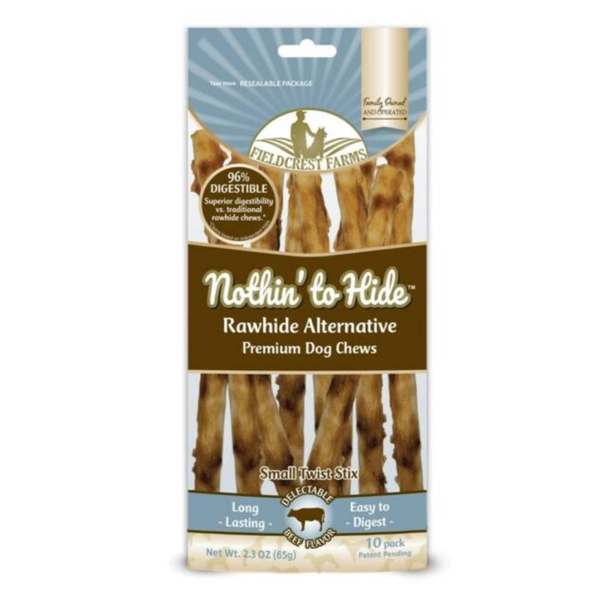 Osso Natural Vaca Twist Stix Tamanho S 12,7 cm