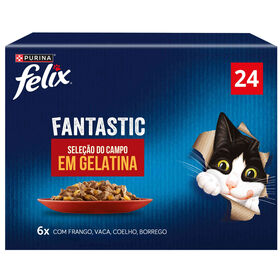 Comida Húmida para Gato Fantastic Seleção do Campo em Gelatina Comida Húmida para Gato Fantastic Seleção do Campo em Gelatina