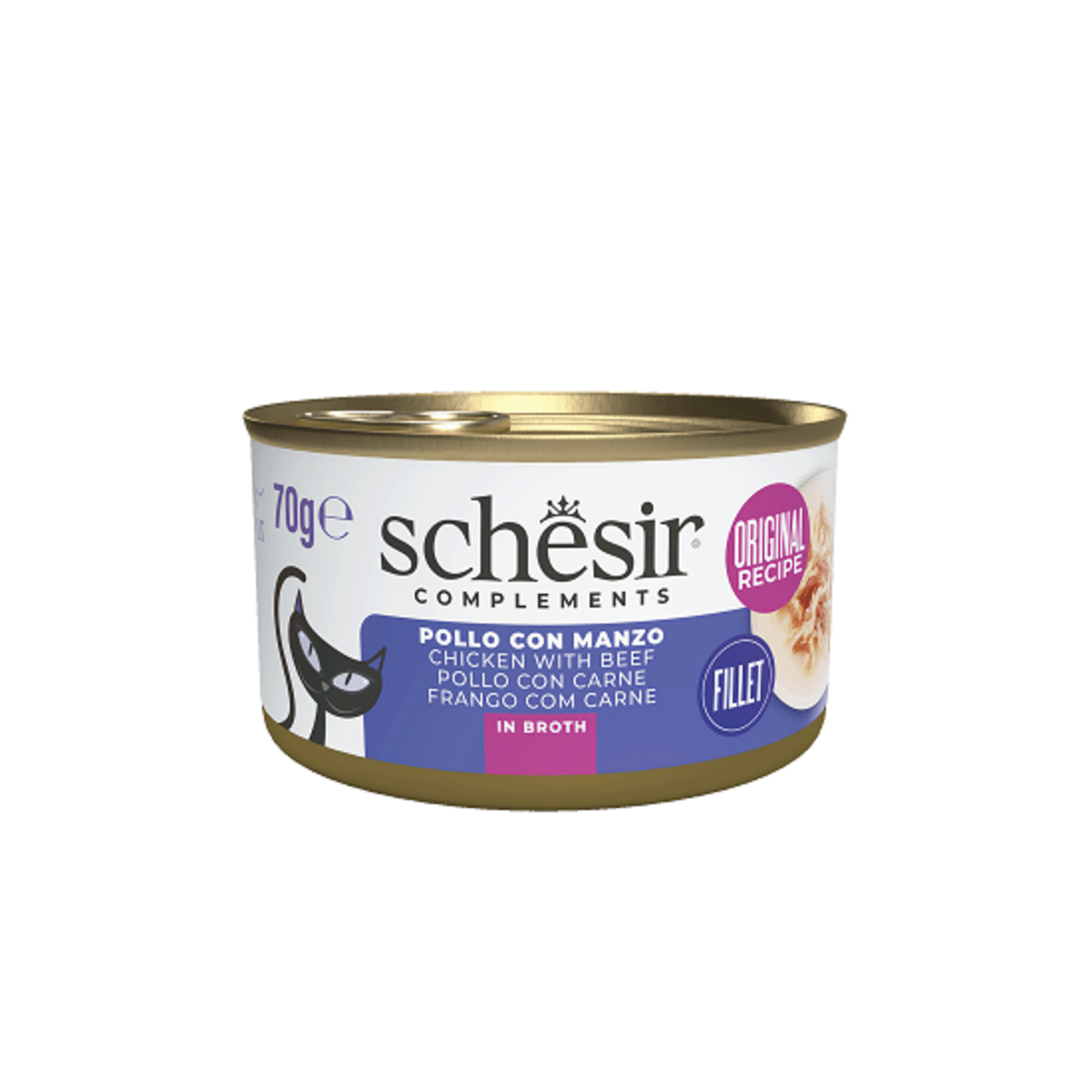 Comida Húmida para Gato Adulto Frango com Carne em Caldo
