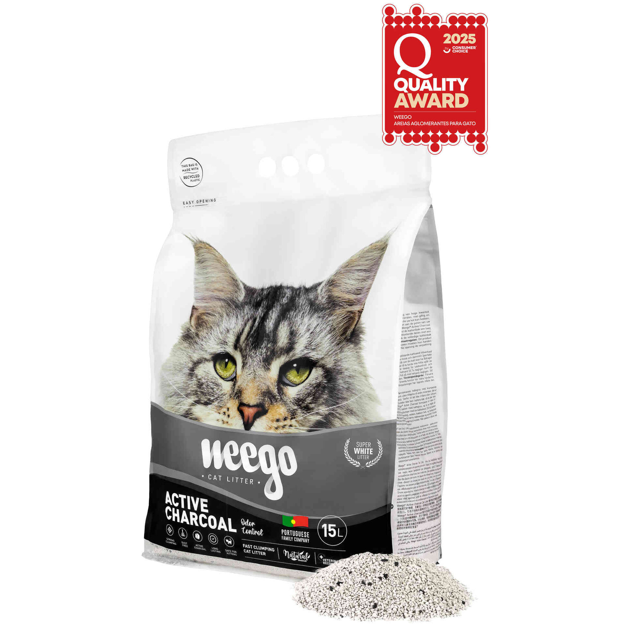 Areia Aglomerante Bentonite Natural Active Charcoal