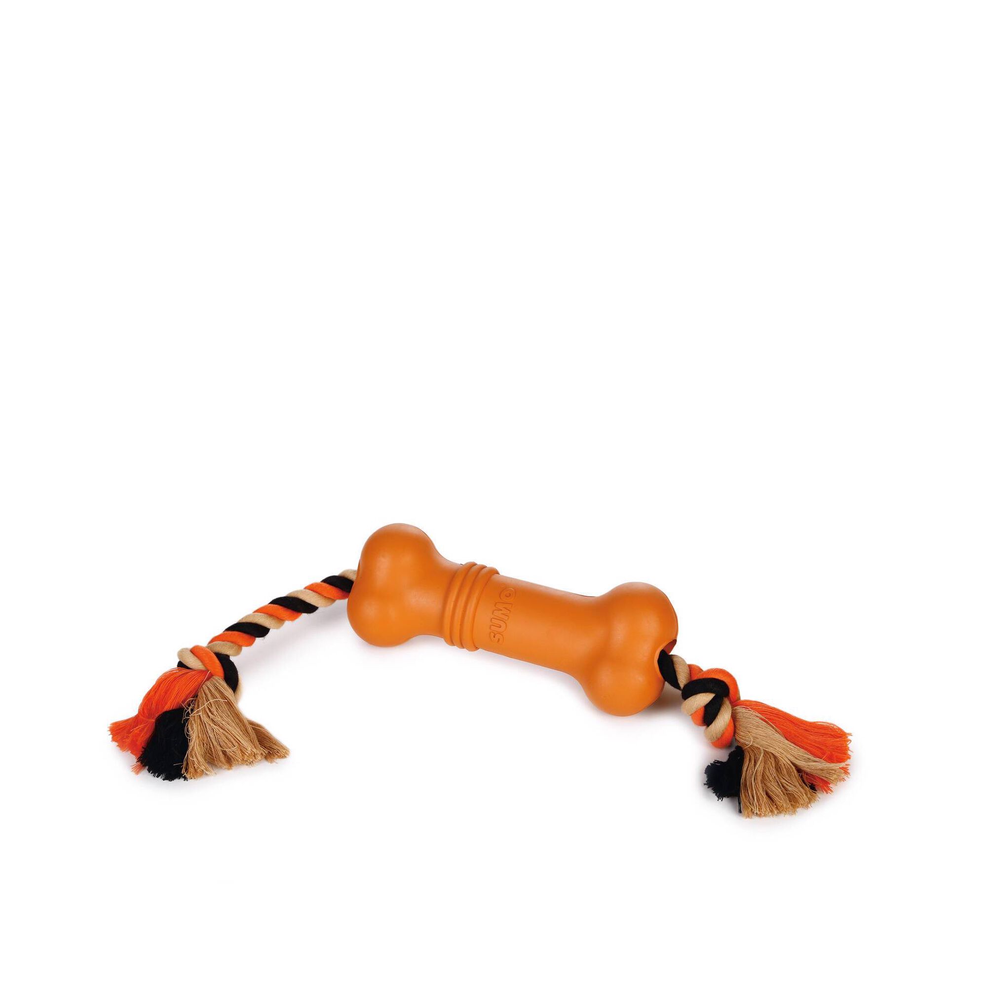 Brinquedo para Cão Osso Sumo Laranja com Corda