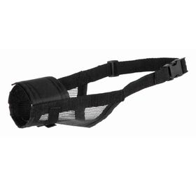 Açaime para Cão Ajustável com Rede Nylon Preto 23-31 cm