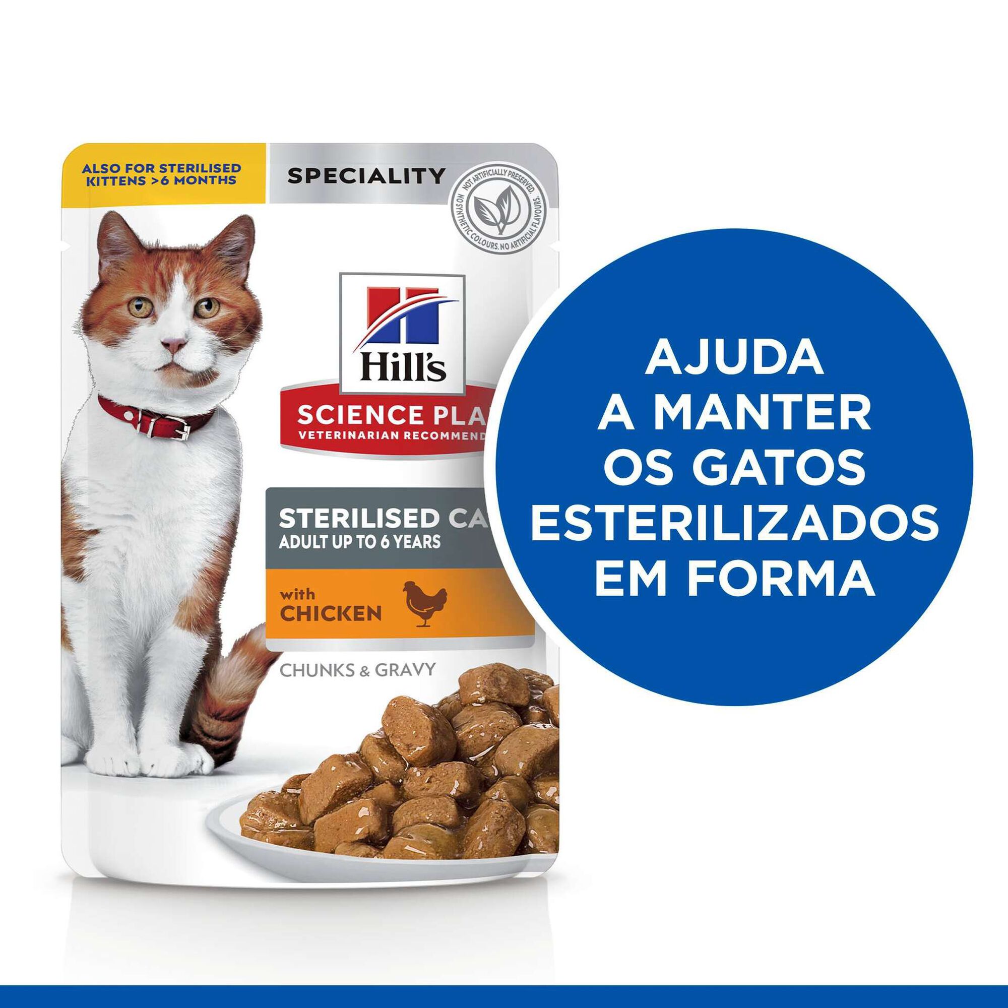 Comida Húmida para Gato Adulto Esterilizado Science Plan Frango