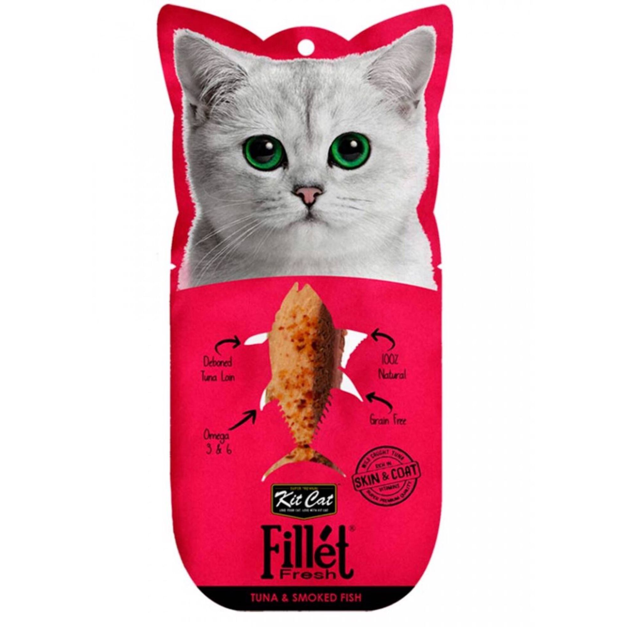 Snack para Gato Fillet Fresh Atum e Peixe Fumado