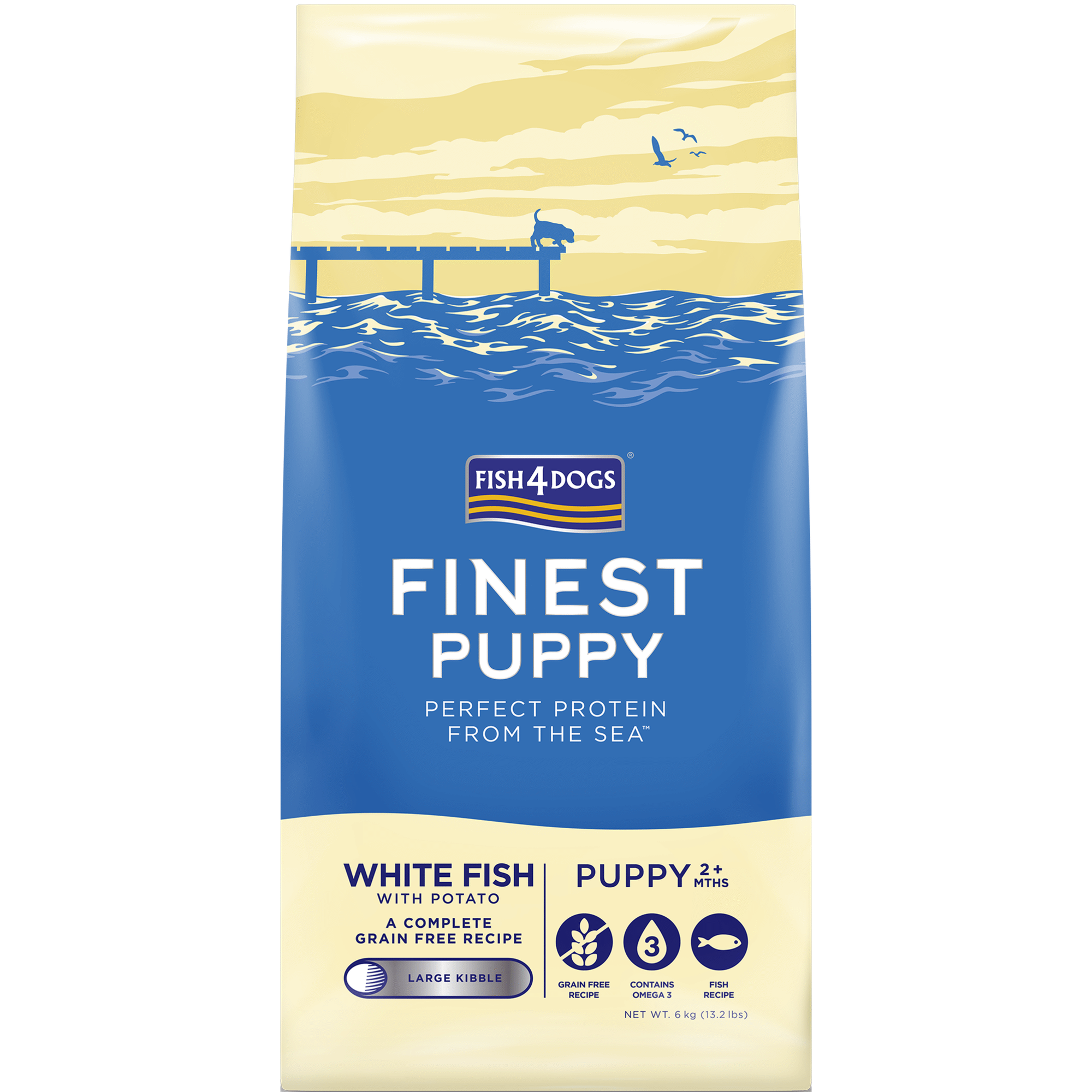 Ração para Cão Júnior Peixe Branco com Batata (Raças Grandes)