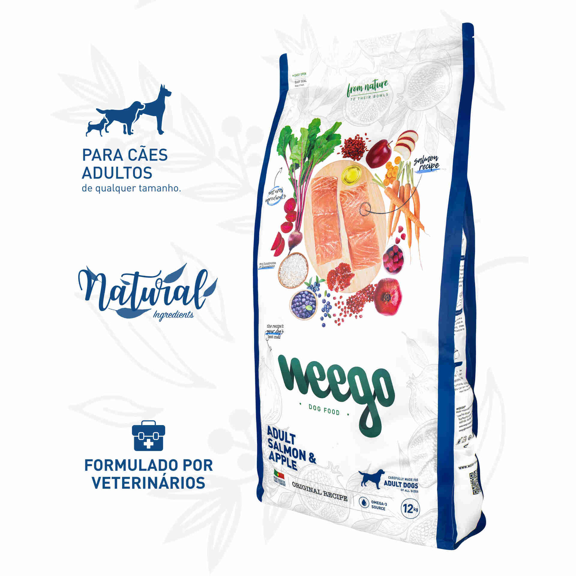 Ração para Cão Adulto Salmão e Maçã