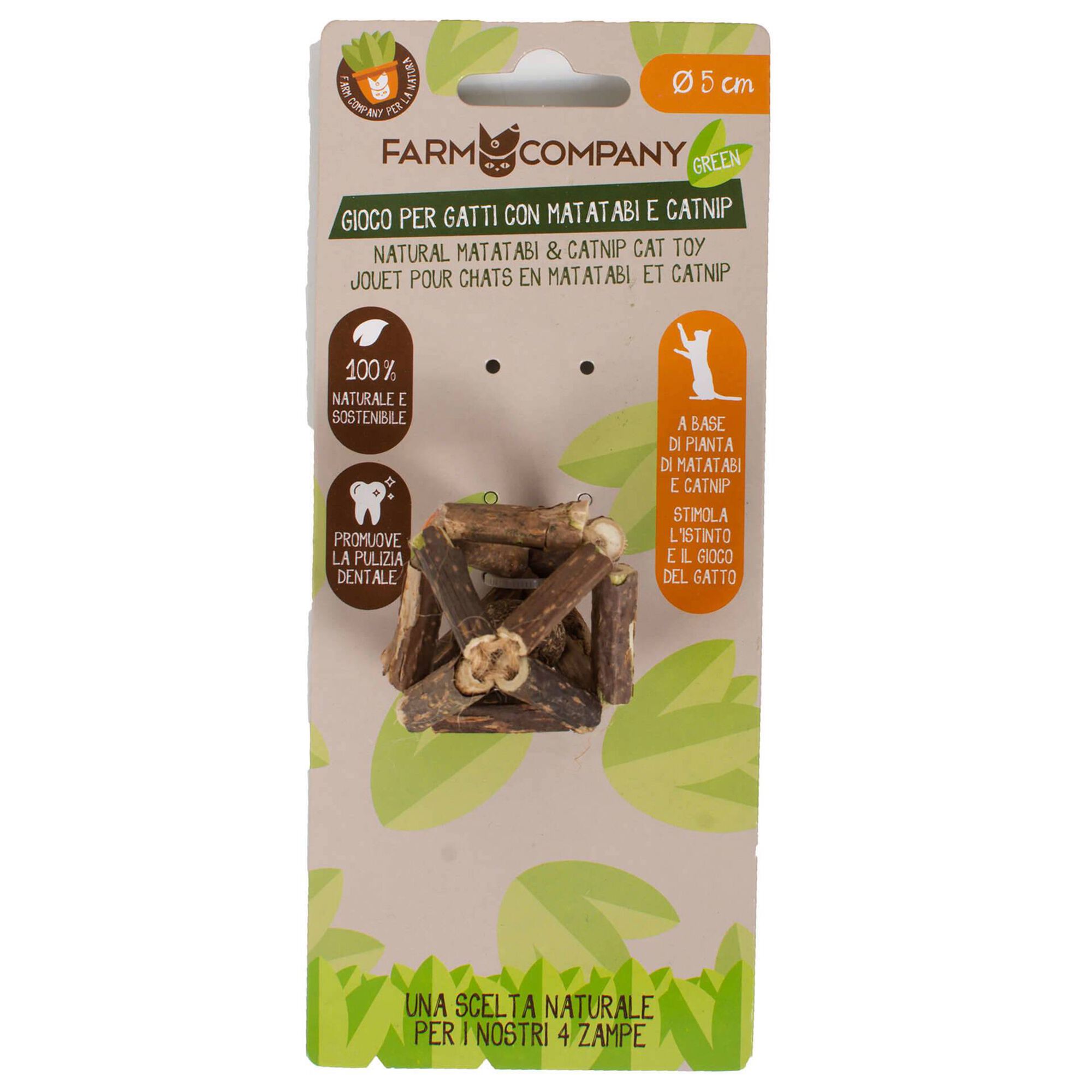 Brinquedo para Gato Bola com Matatabi Natural 4 cm