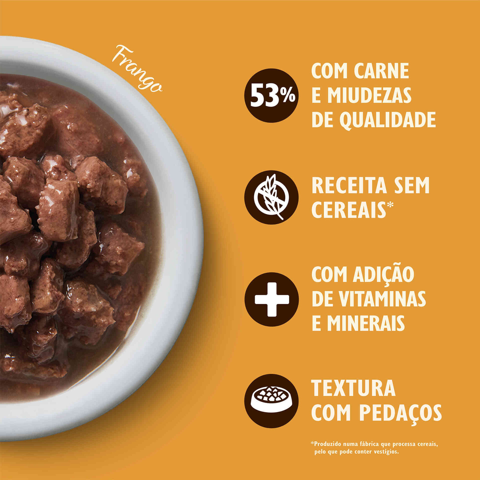 Comida Húmida para Gato Adulto Tasty Cuts Frango