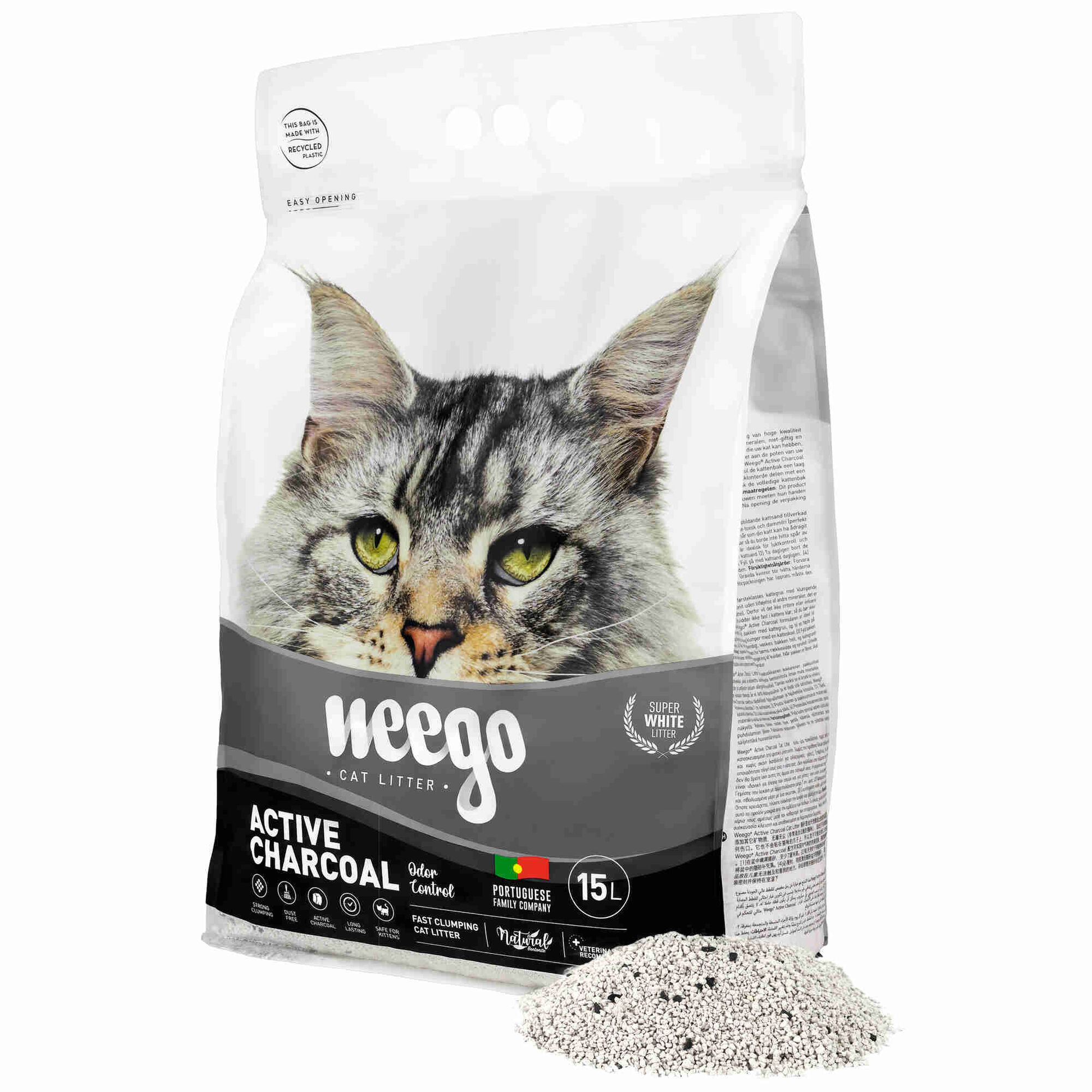 Areia Aglomerante Bentonite Natural Active Charcoal