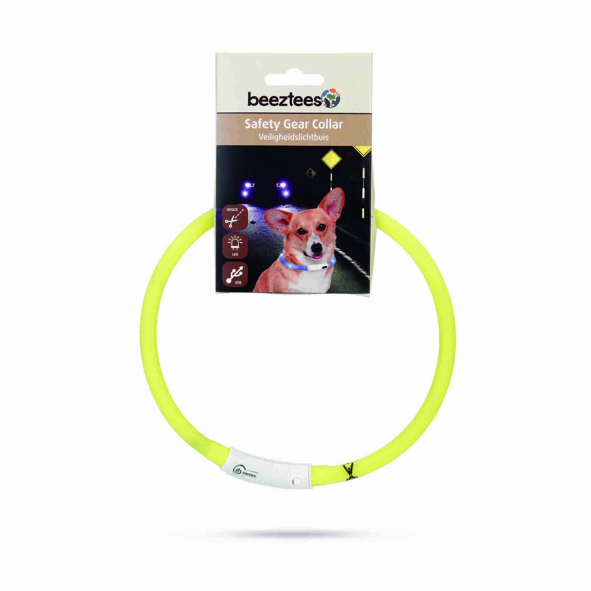 Coleira para Cão Silicone Safety Luminosa