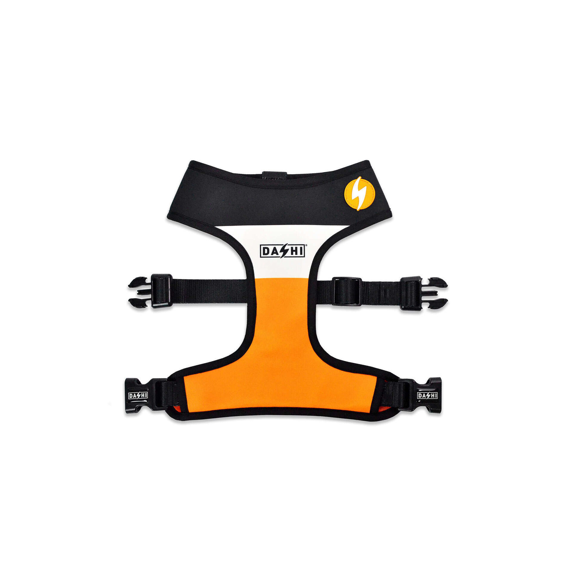 Peitoral para Cão NeoMesh Stripes3 Laranja e Preto