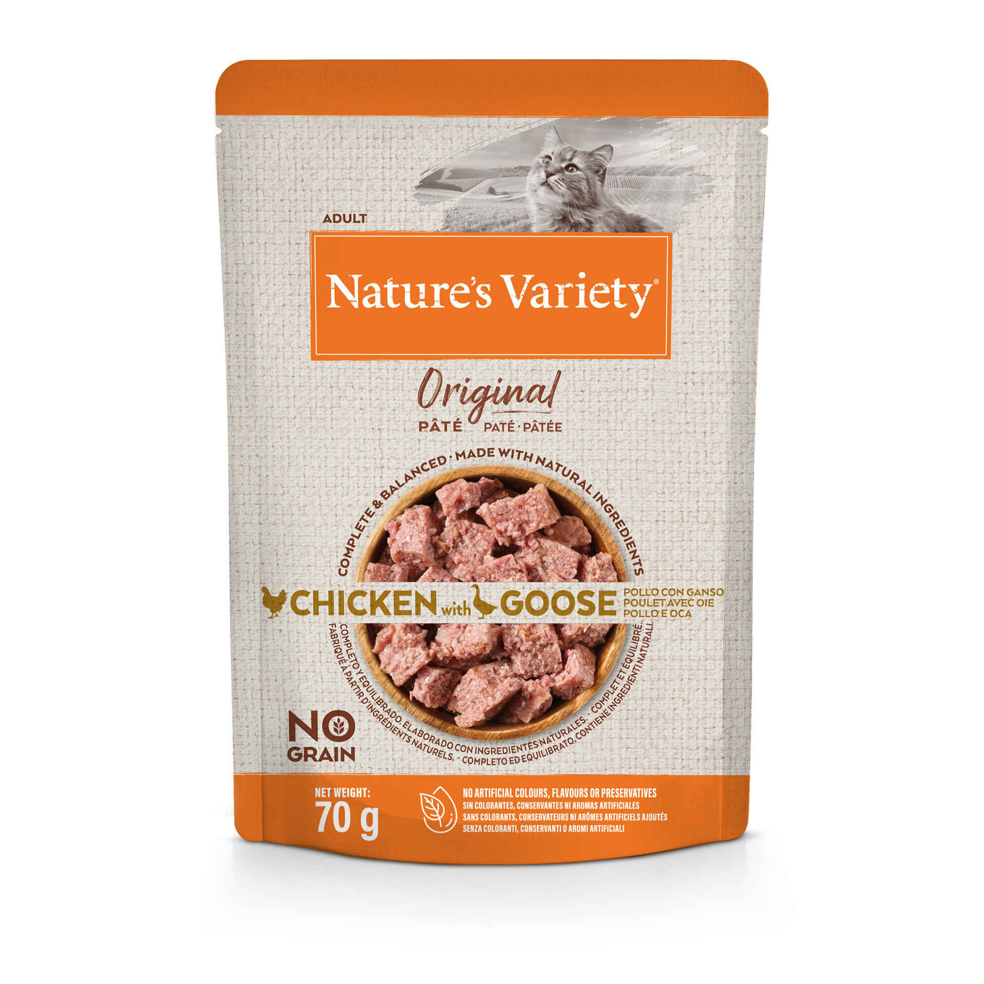 Comida Húmida para Gato Adulto Original Sem Cereais Frango e Ganso
