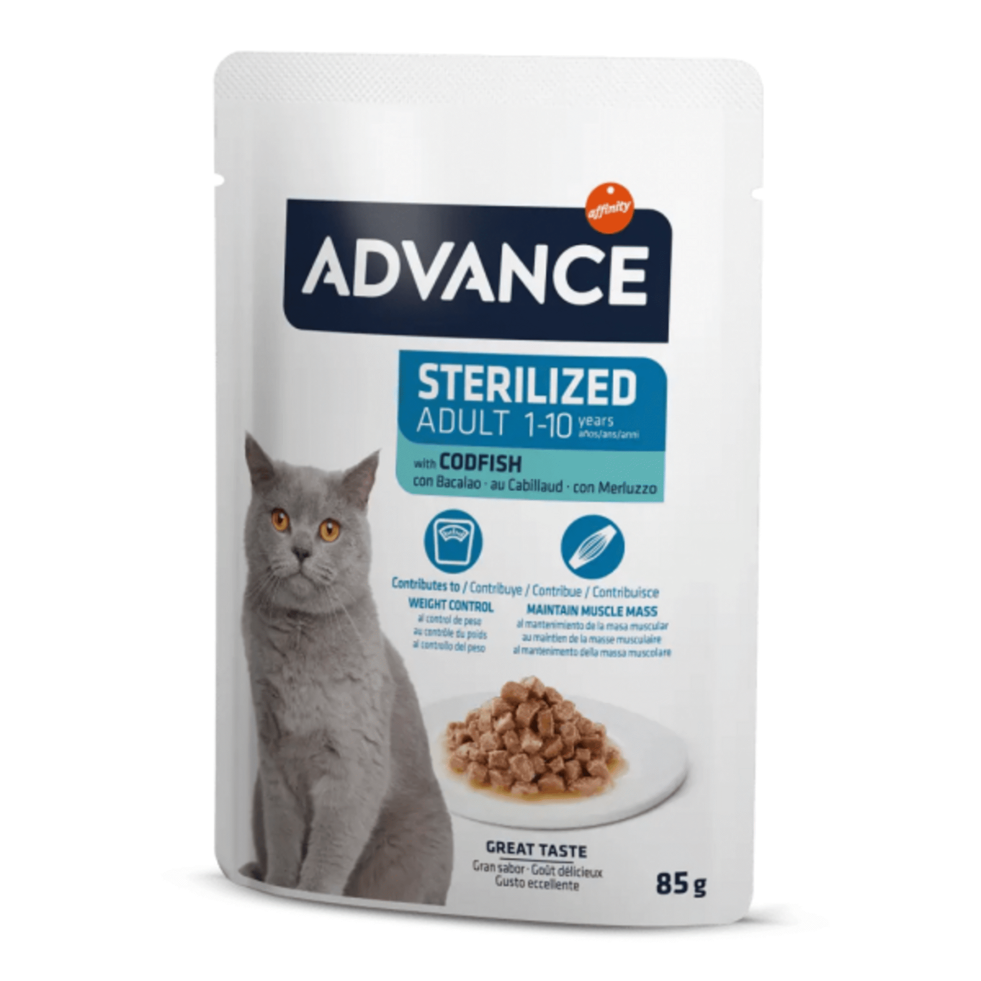 Comida Húmida para Gato Adulto Esterilizado Bacalhau