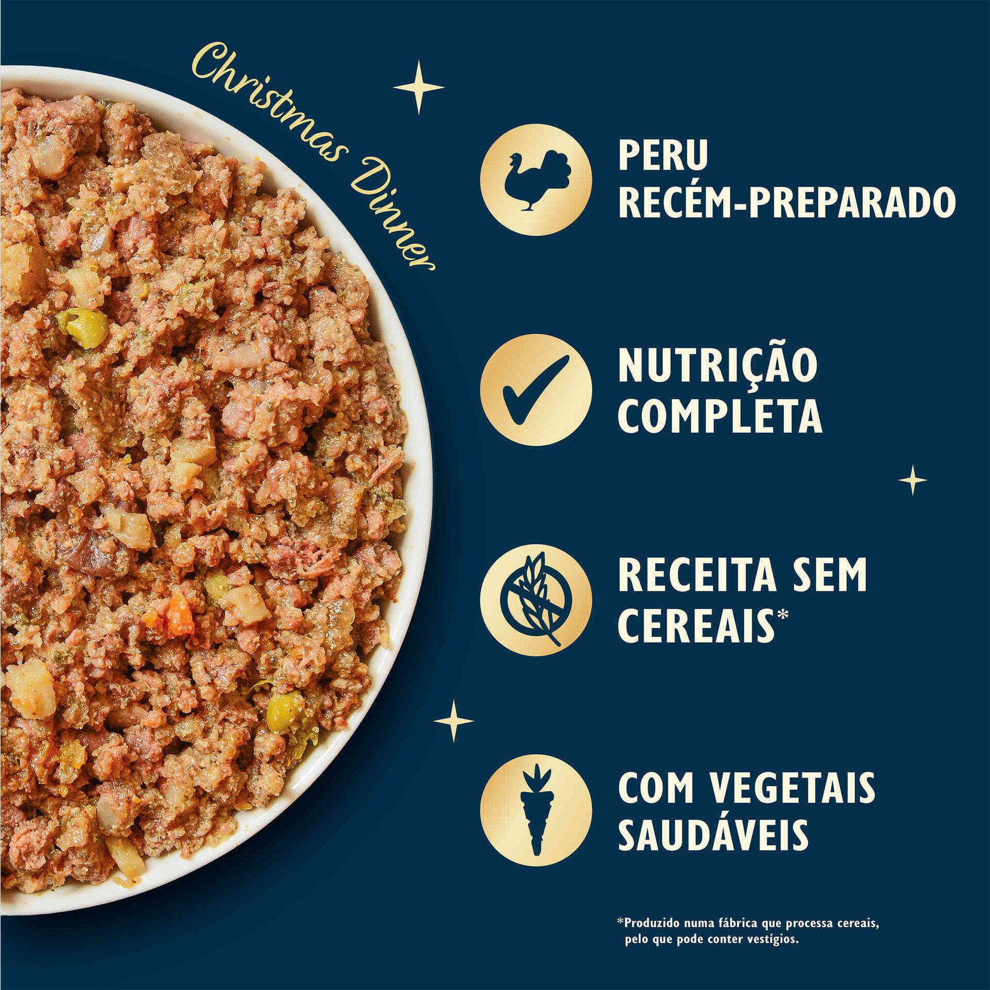 Comida Húmida para Cão Natal Peru, Ganso e Pato