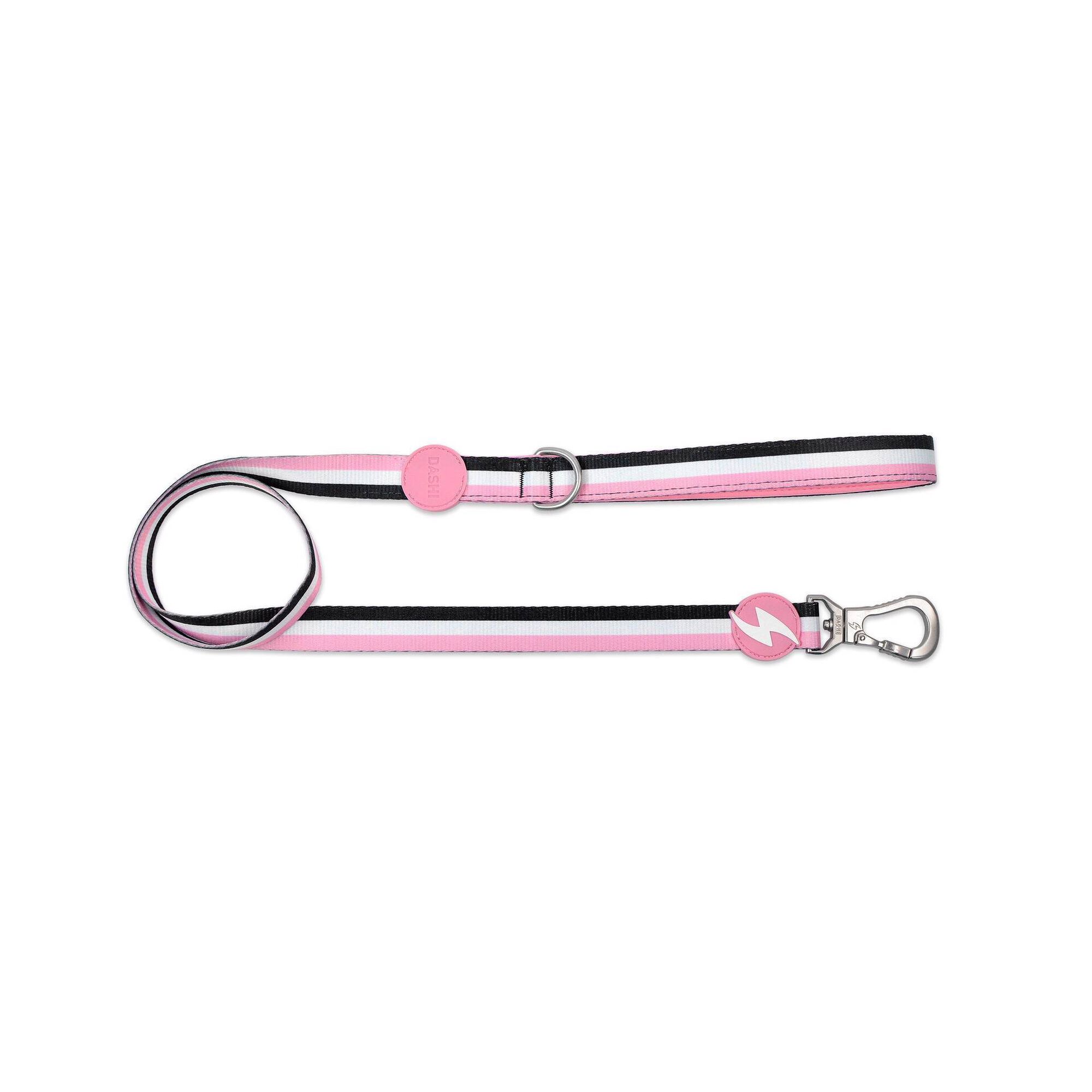 Trela para Cão Stripes3 Rosa e Preto M