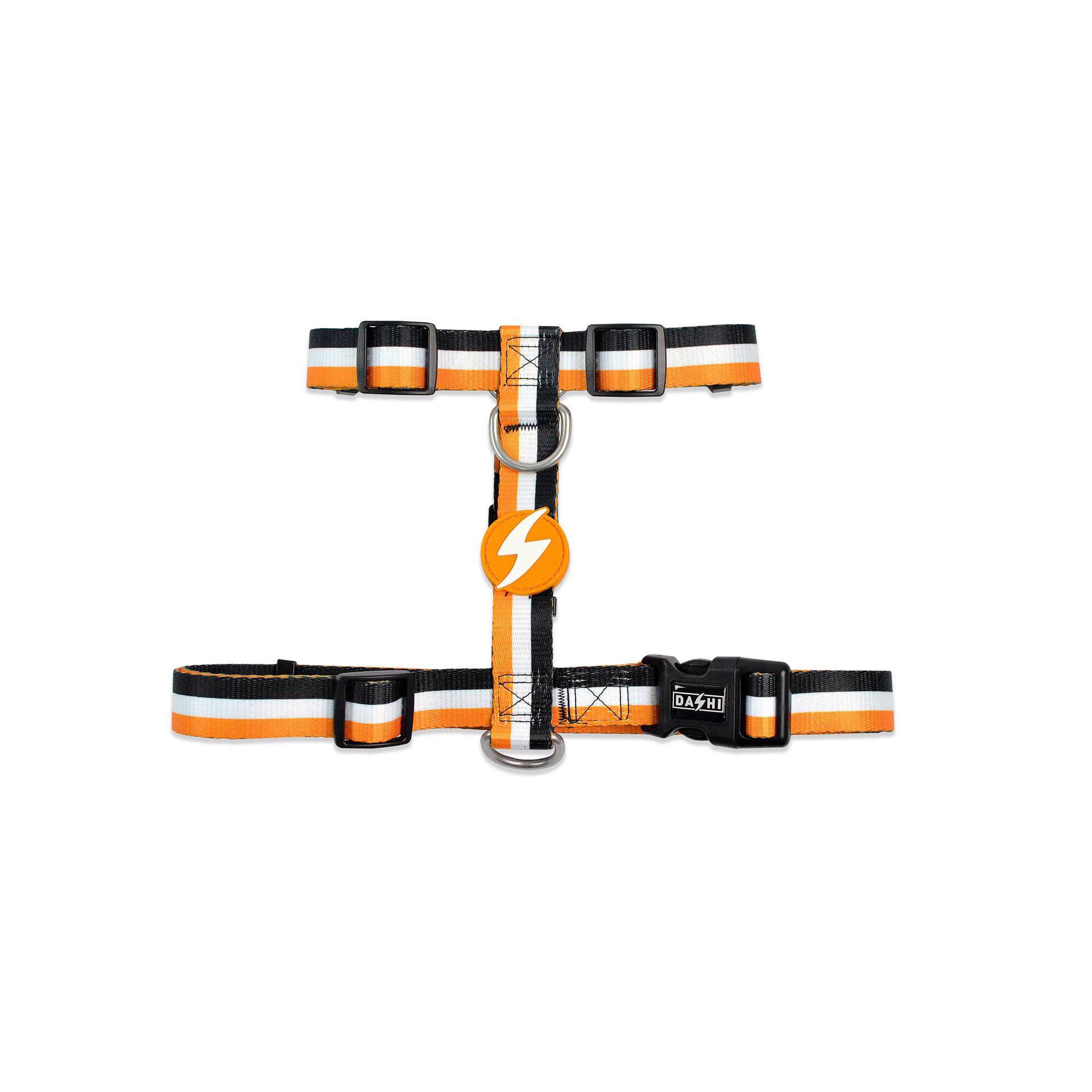 Arnês para Cão Stripes3 Laranja e Preto