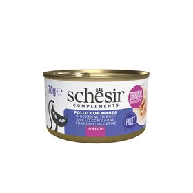 Comida H&uacute;mida para Gato Adulto Frango com Carne em Caldo Schesir