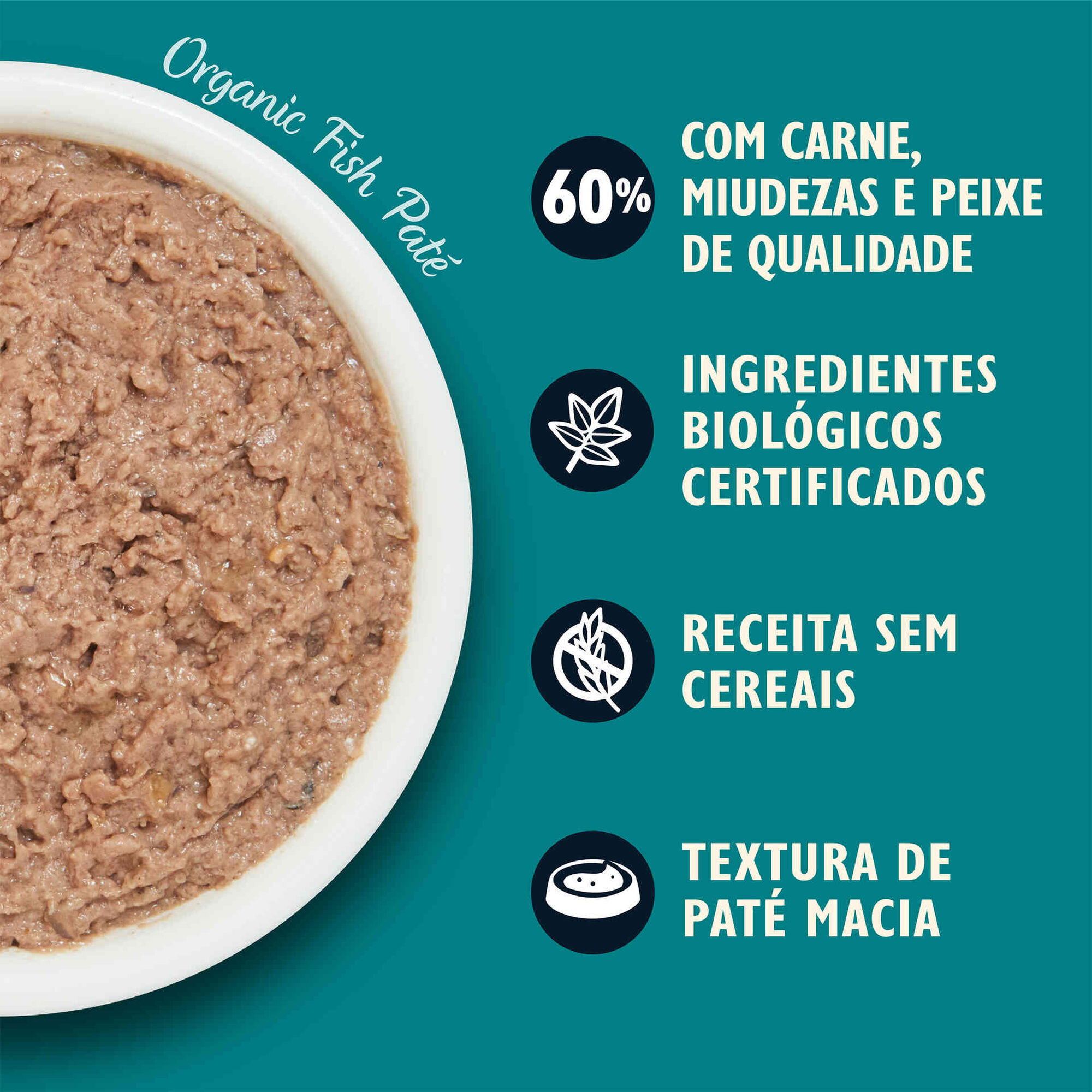 Comida Húmida para Gato Adulto Jantar Peixe Orgânico