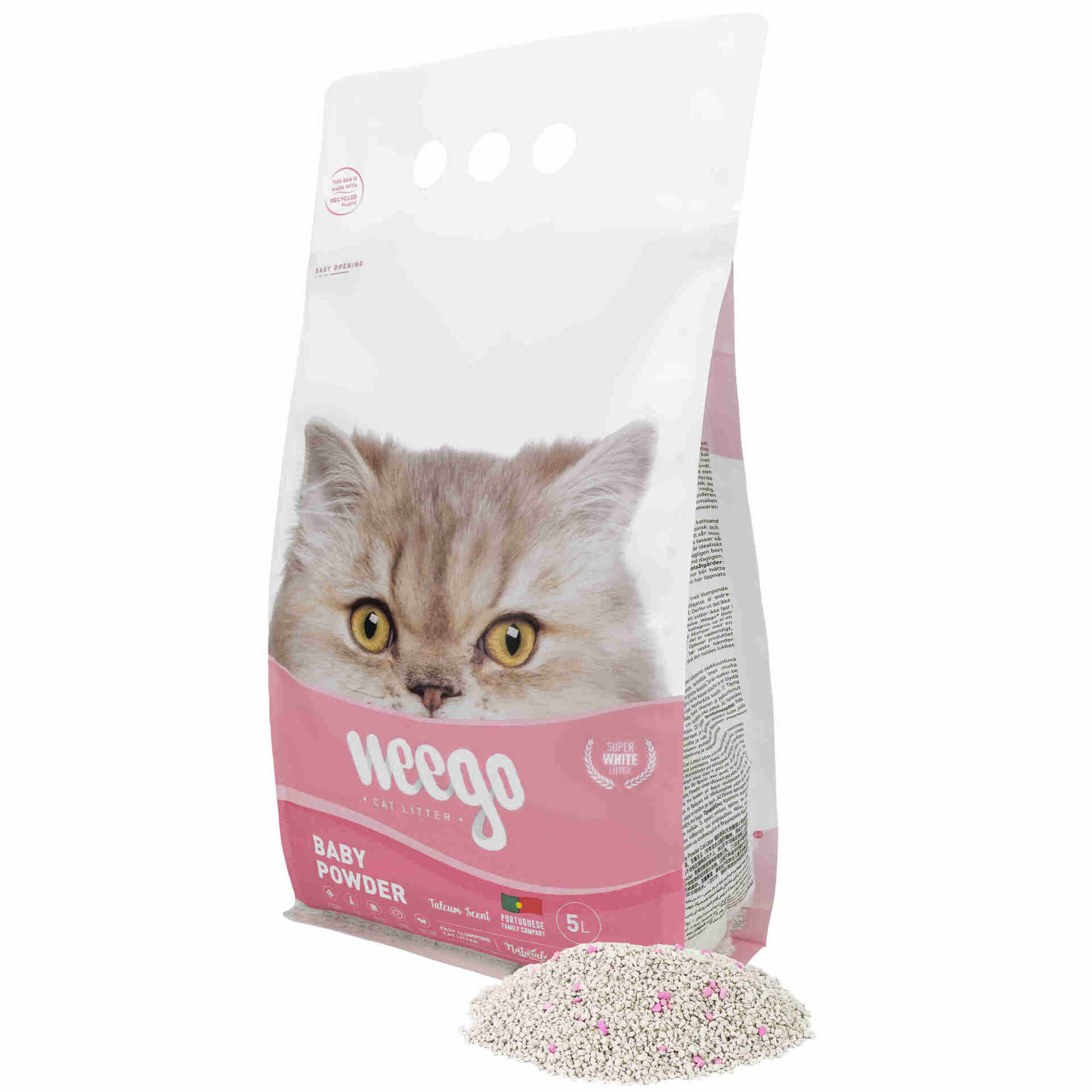 Areia Aglomerante Bentonite Natural Baby Powder