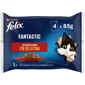 Comida Húmida para Gato Fantastic Saborosa Seleção em Gelatina Comida Húmida para Gato Fantastic Saborosa Seleção em Gelatina