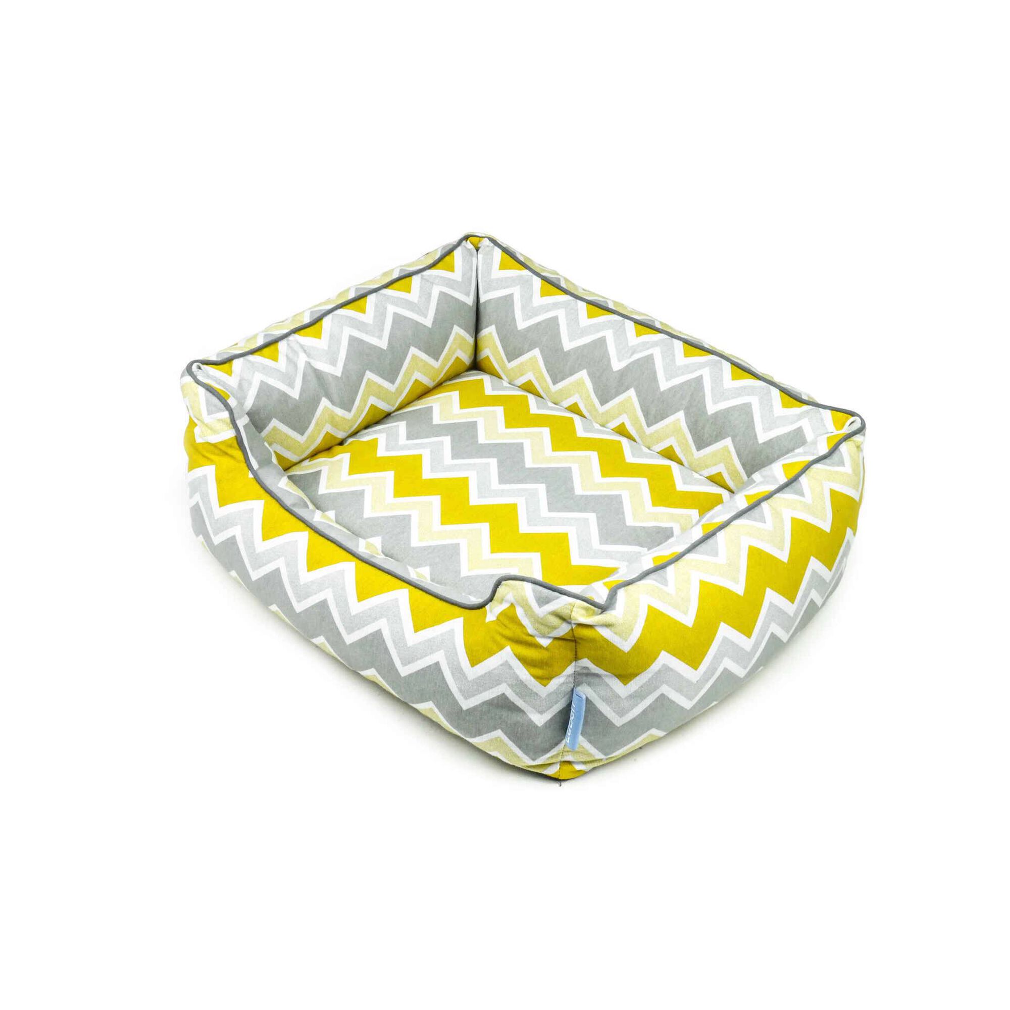 Sofá para Cão e Gato Spiring Chevron Mostarda XS