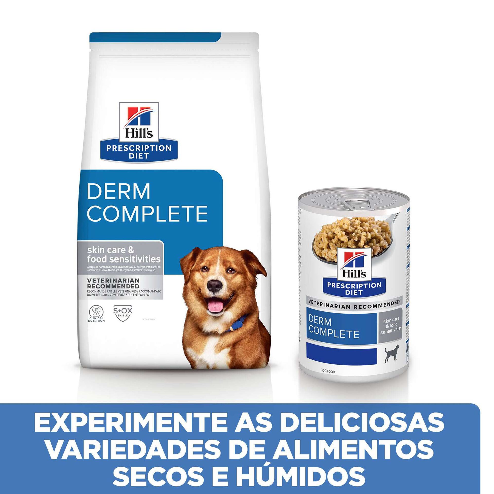 Ra&ccedil;&atilde;o para C&atilde;o Adulto Prescription Diet Derm Complete Frango