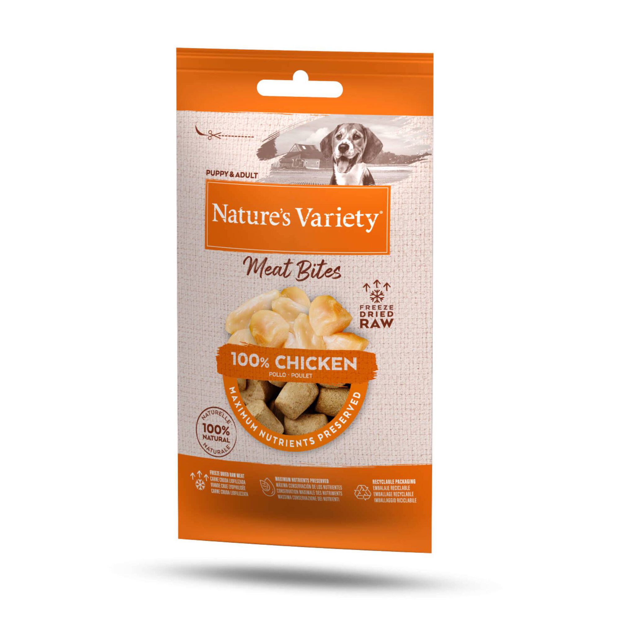 Snack para Cão Meat Bites Liofilizado Frango