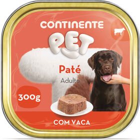 Comida H&uacute;mida para C&atilde;o Adulto Pat&eacute; Vaca Continente Pet