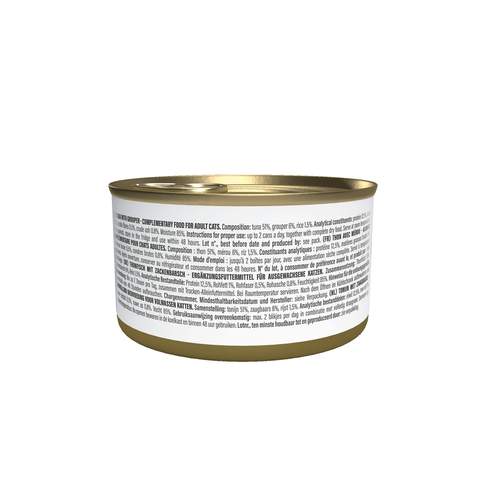 Comida H&uacute;mida para Gato Adulto Atum e Cherne