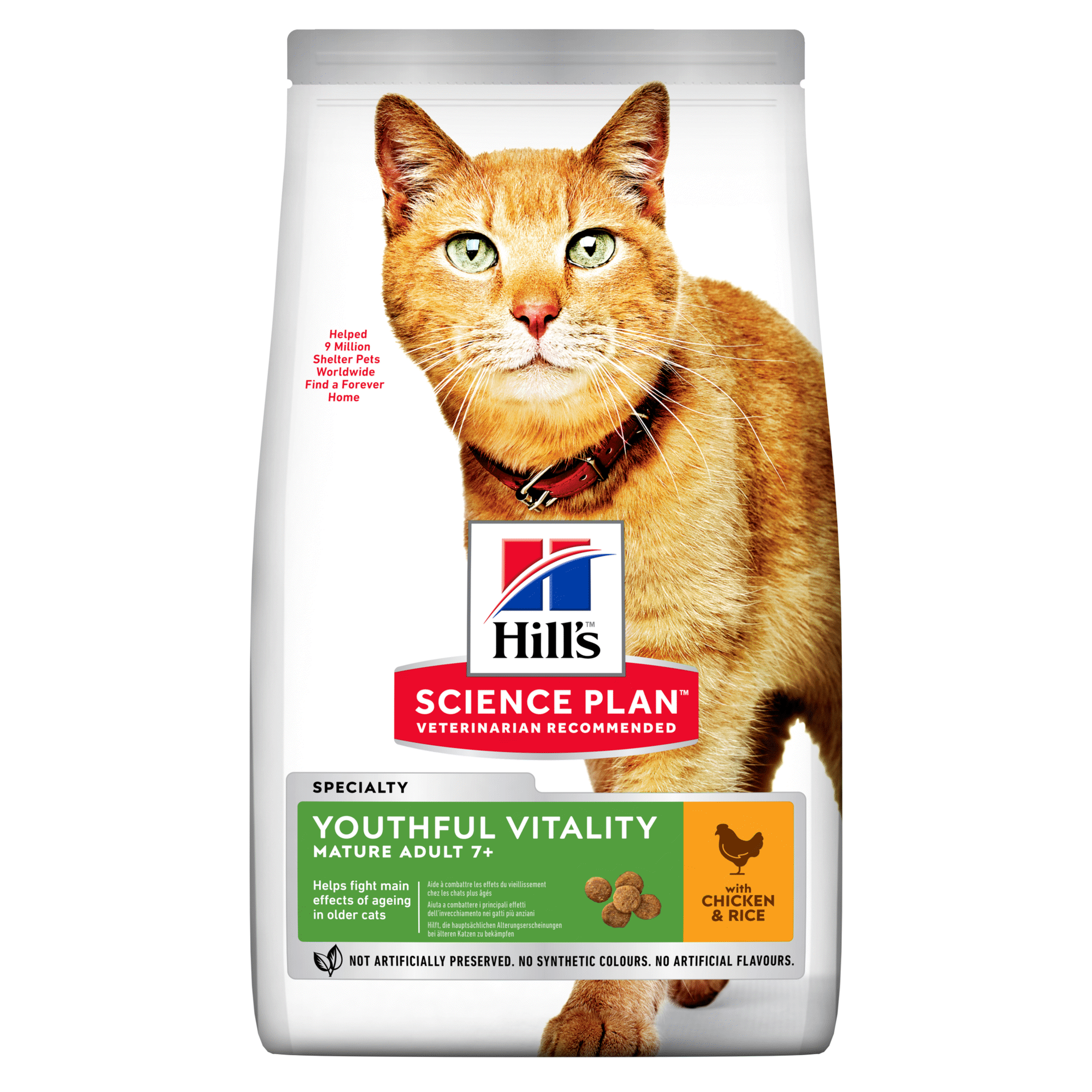 Ração para Gato Adulto Science Plan Vitality 7+ Frango