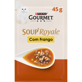 Snack L&iacute;quido para Gato Adulto Soup Royale Frango Purina Gourmet