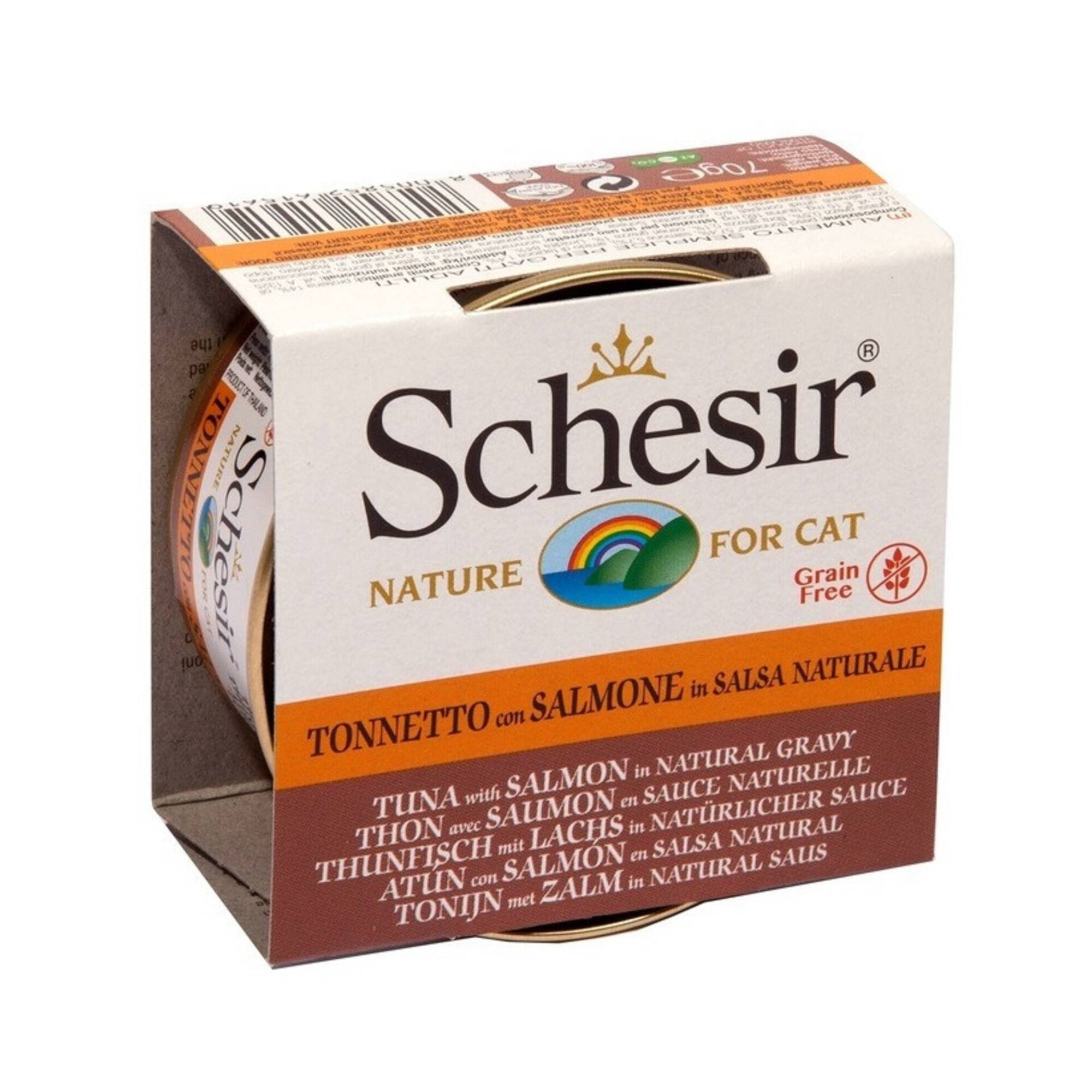 Comida Húmida para Gato Adulto Atum e Salmão Lata Comida Húmida para Gato Adulto Atum e Salmão Lata