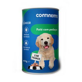 Comida Húmida para Cão Júnior Patê Pedaços Frango Lata