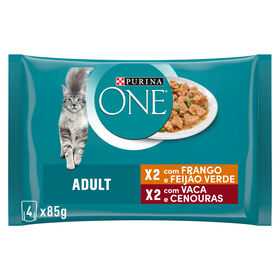 Comida Húmida para Gato Adulto Frango e Vaca Saquetas