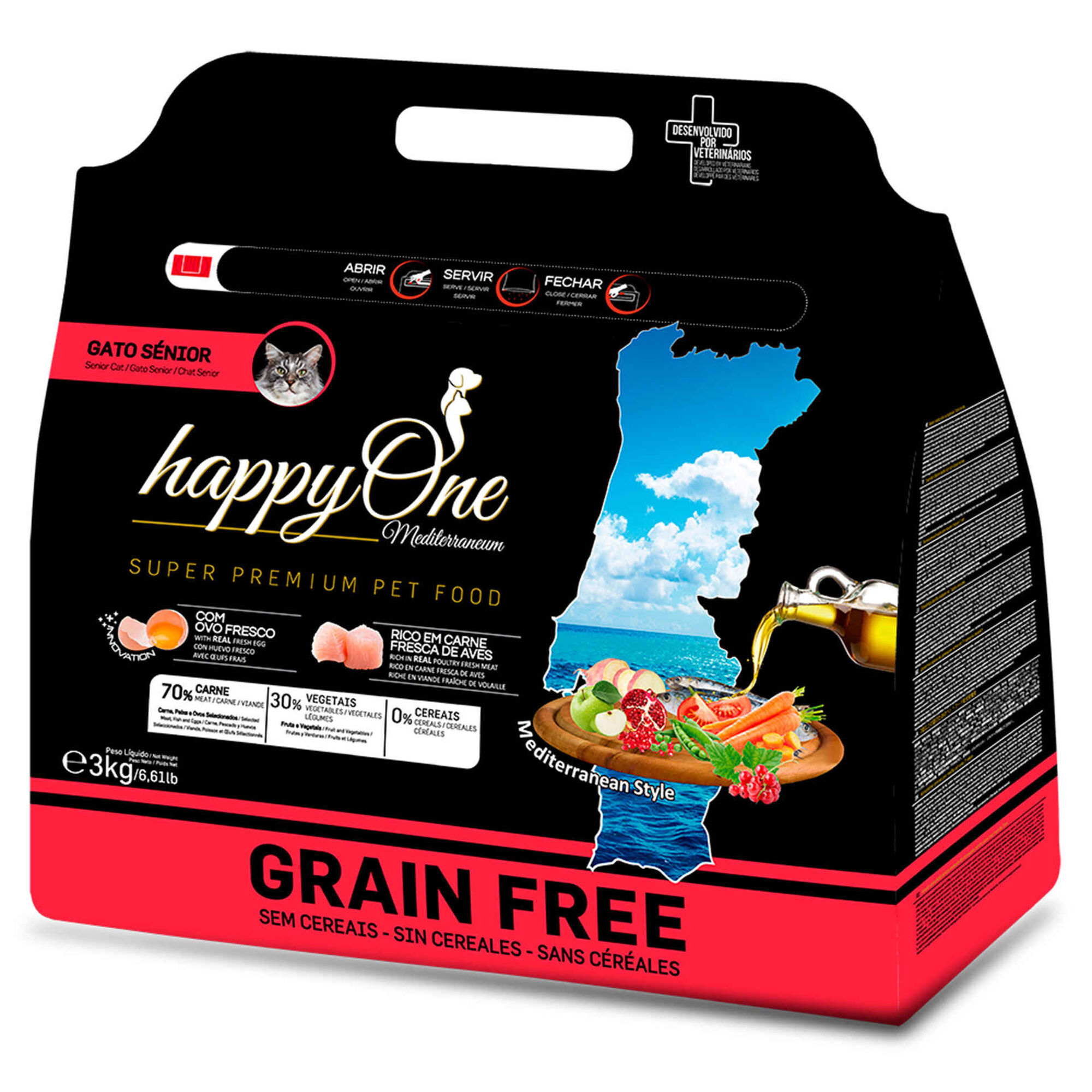 Ração para Gato Sénior Esterilizado Grain Free