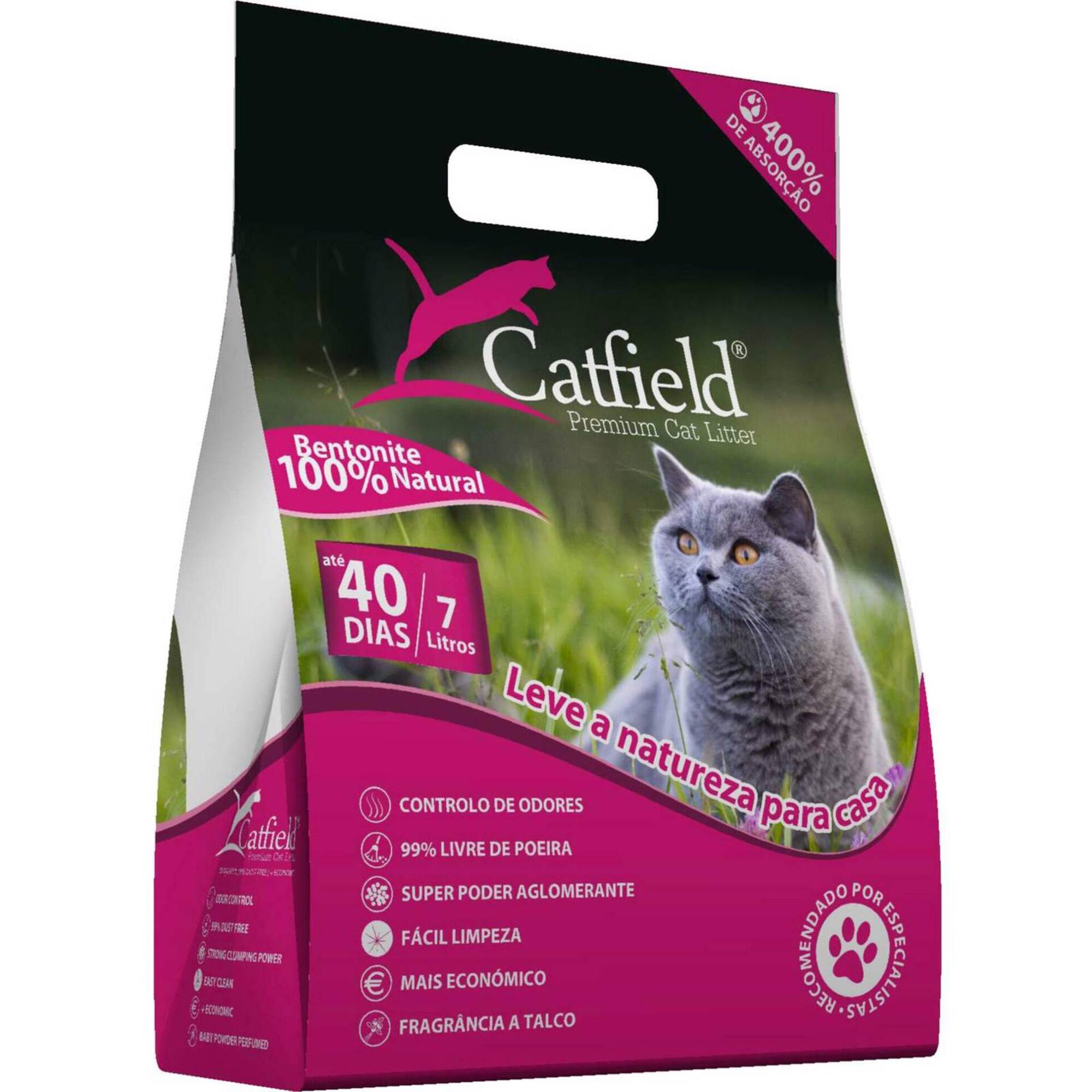 Areia para Gato Aglomerante Bentonite Natural