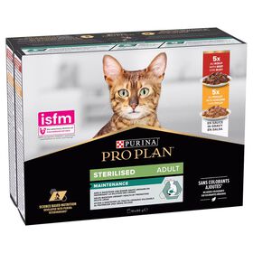 Pack Comida Húmida para Gato Esterilizado Mix Frango + Vaca