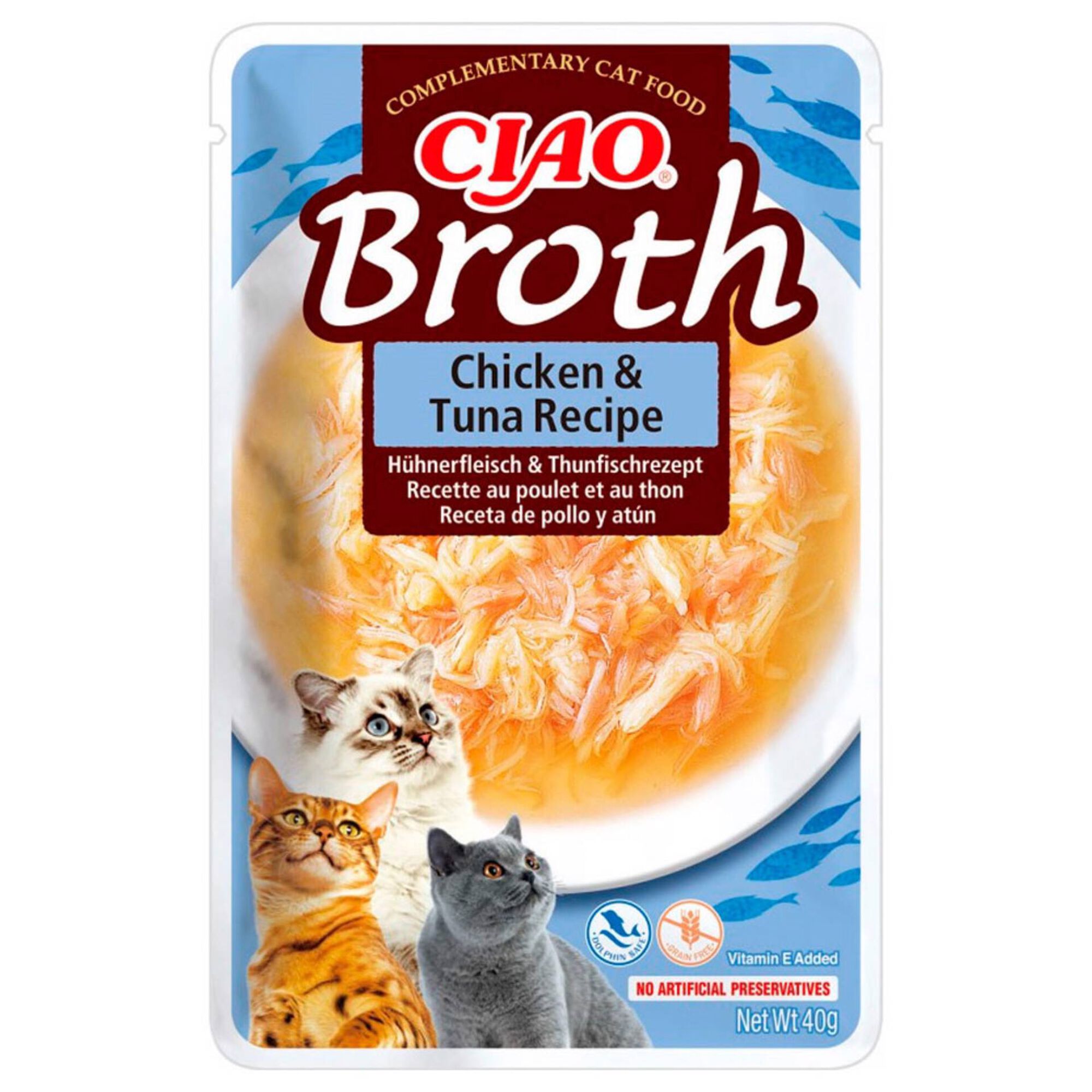 Snack para Gato Broth Frango e Atum
