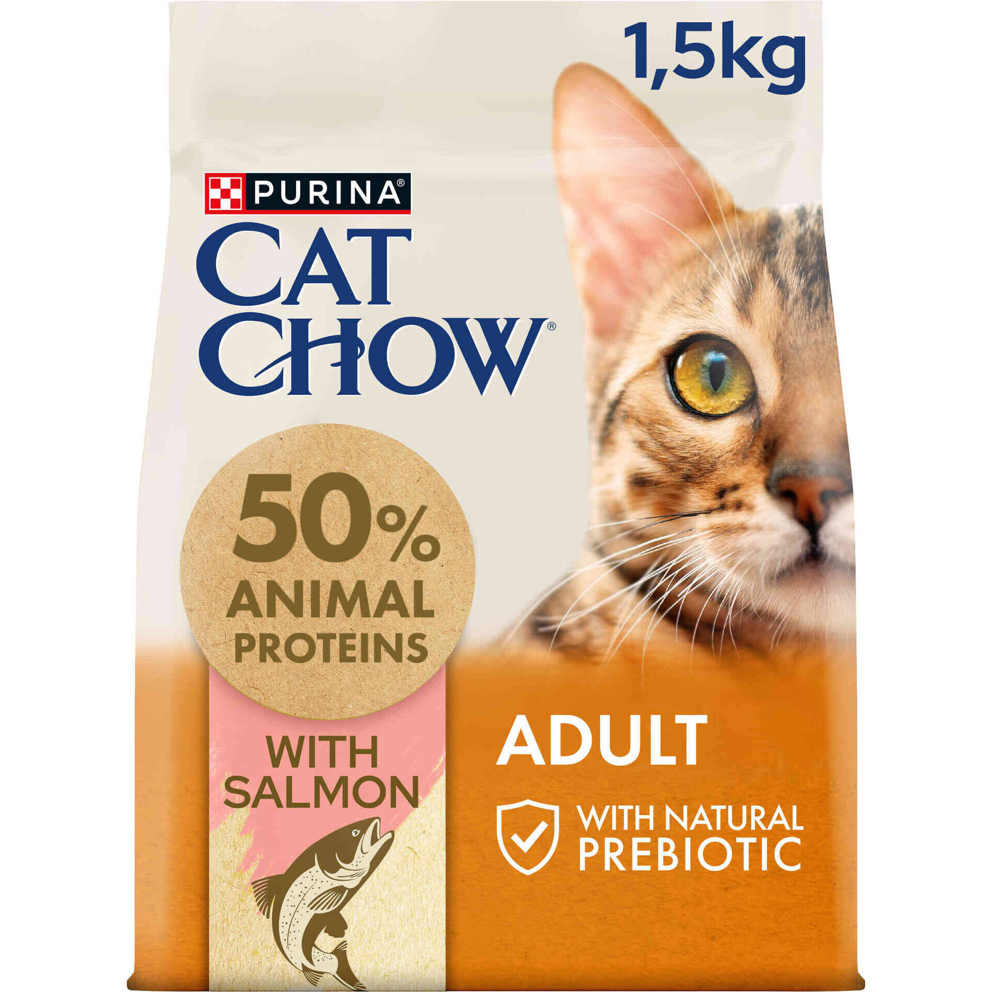 Ra&ccedil;&atilde;o para Gato Adulto Salm&atilde;o Purina Cat Chow