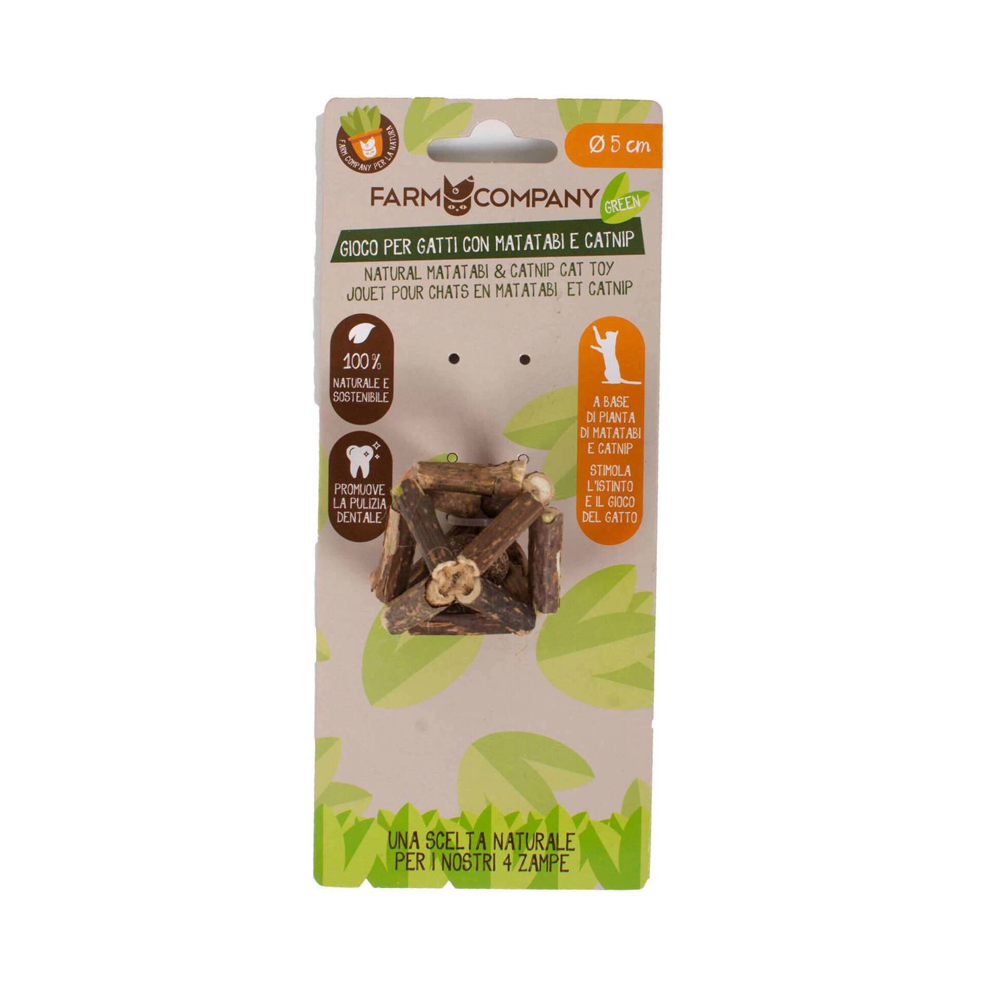 Brinquedo para Gato Bola com Matatabi Natural 4 cm