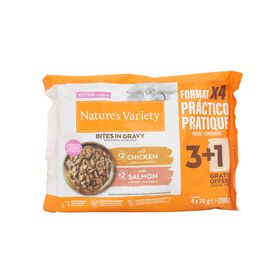 Comida Húmida para Gato Júnior Natural Frango e Salmão