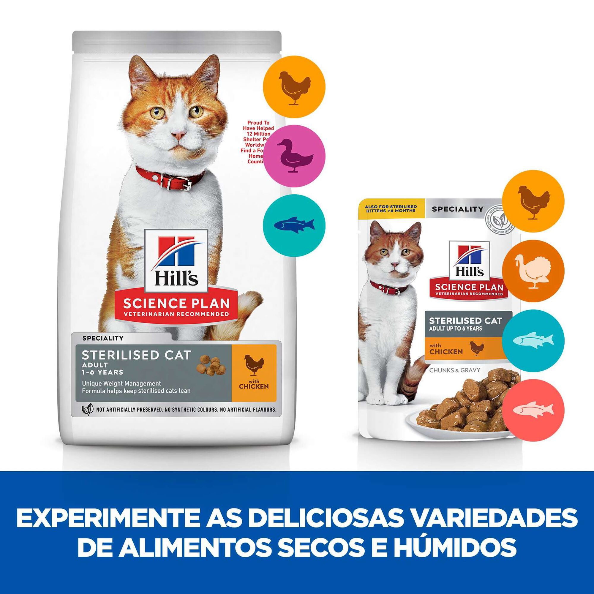 Comida Húmida para Gato Adulto Esterilizado Science Plan Frango