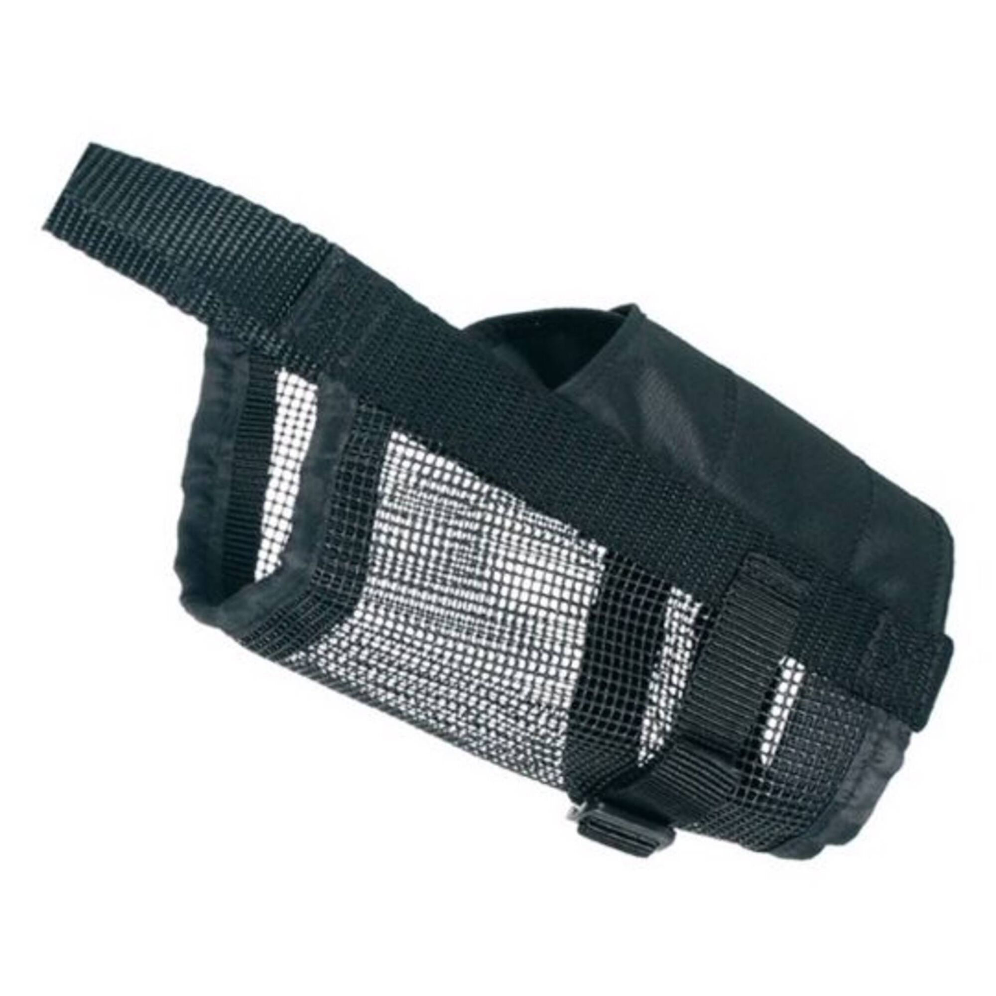 Açaime para Cão Ajustável com Rede Nylon Preto 15-20 cm