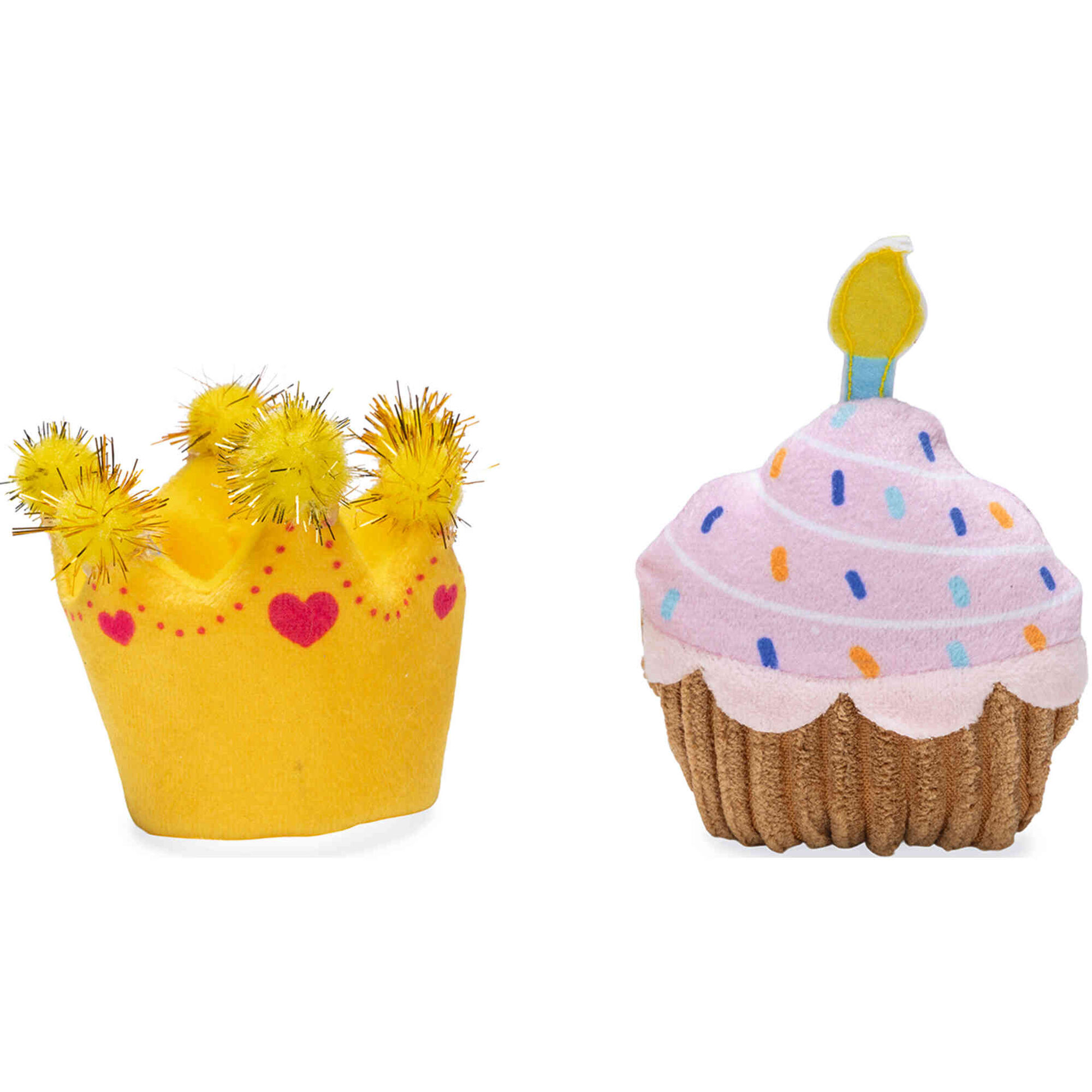 Brinquedo para Gato Coroa e Cupcake de Aniversário