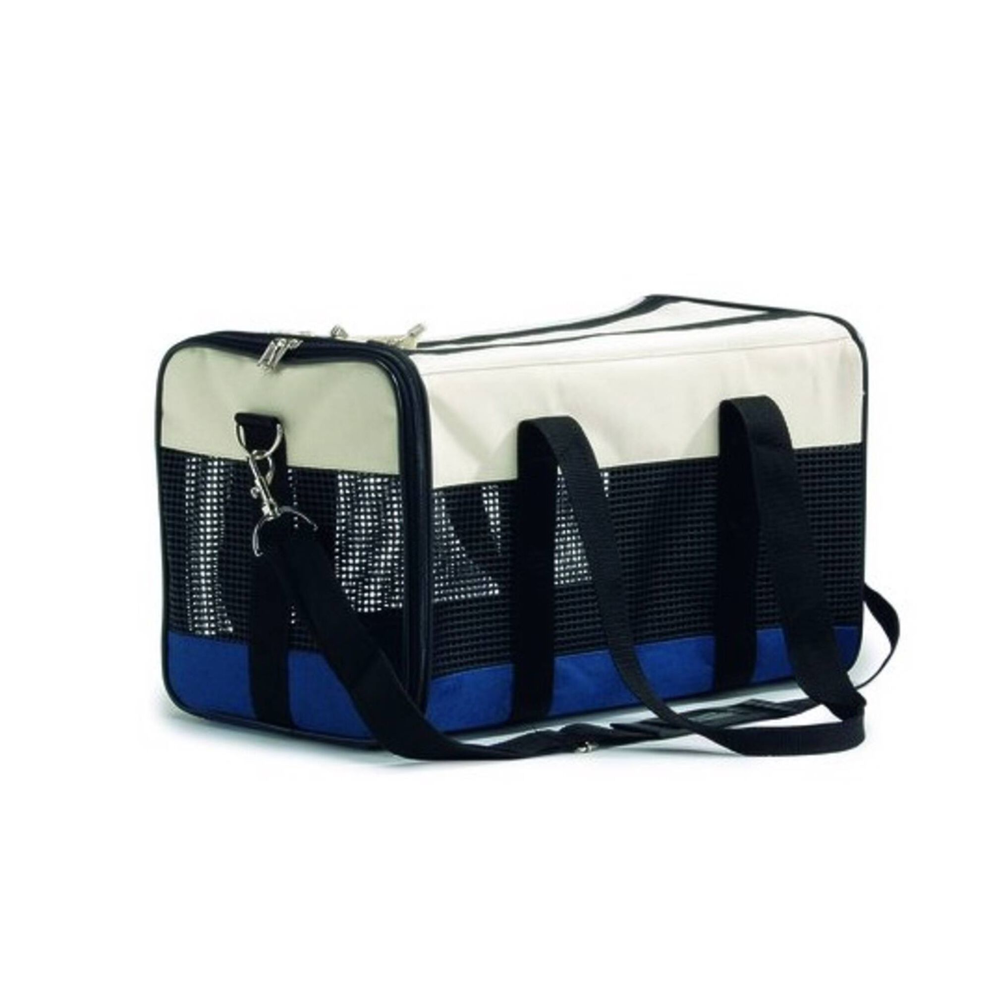 Transportadora Creme e Azul